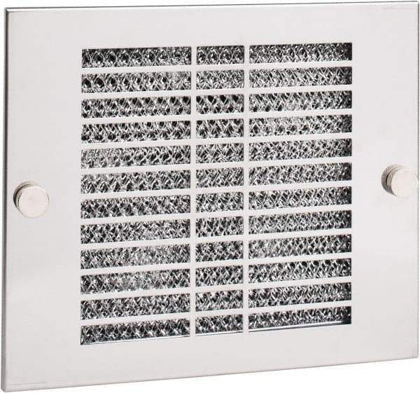 Cooper B-Line - 220 CFM, 3,300 RPM, Enclosure Cooling Fan Package - 8-7/8 Inch Wide x 3 Inch Deep x 7-5/8 Inch High, 33 W, 115 VAC, Stainless Steel Grill, Steel Enclosure - Exact Industrial Supply