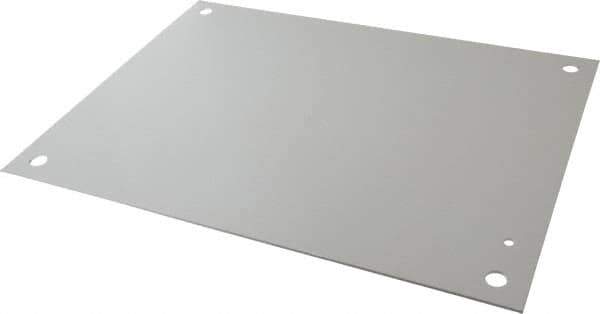Cooper B-Line - 13" OAW x 17" OAH Powder Coat Finish Electrical Enclosure Nonperforated Panel - 20" x 16" Box, 12 Gauge Steel, Use with 20166RHC - Exact Industrial Supply