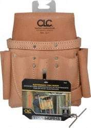 CLC - 8 Pocket Electrician's Holster - Leather - Exact Industrial Supply