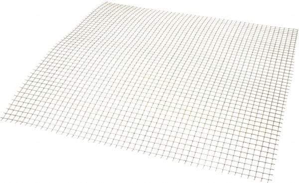 Value Collection - 21 Gage, 0.032 Inch Wire Diameter, 4 x 4 Mesh per Linear Inch, Stainless Steel, Welded Fabric Wire Cloth - 0.218 Inch Opening Width, 12 Inch Wide x 12 Inch Stock Length - Exact Industrial Supply