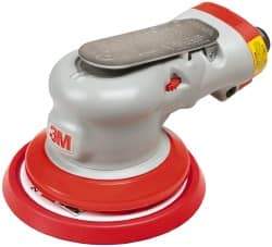 3M - 12,000 OPM, 17 CFM Air Consumption, 90 psi Air Pressure, Palm Air Orbital Sander - Round Pad, - Exact Industrial Supply