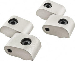 80/20 Inc. - 1-1/2" Long x 1-9/64" Wide x 26mm Thick, Right Lift Off Hinge Long Pin Top Short Pin Bottom - Aluminum, Clear Anodized Finish - Exact Industrial Supply