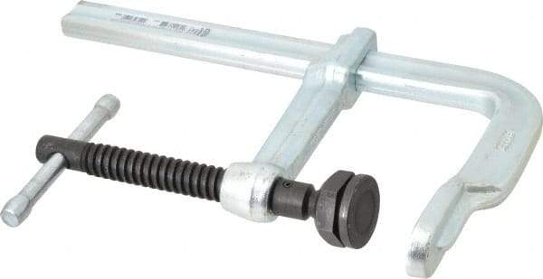 Bessey - 4-3/4" Deep Throat, 7-1/2" Max Capacity, Standard Sliding Arm Clamp - 2,660 Lb Clamping Pressure, 0.775" Spindle Diam - Exact Industrial Supply
