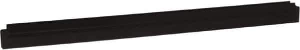 Vikan - 24" Rubber Blade Squeegee Refill - Double Edge, Black, Plastic Holder - Exact Industrial Supply