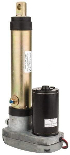 Thomson Industries - 4" Stroke Len, 30% Duty Cycle, 12 Volt, Performance PakLinear Electromechanical Actuator - DC Input, 1.1" per Second, 750 Lb Capacity - Exact Industrial Supply