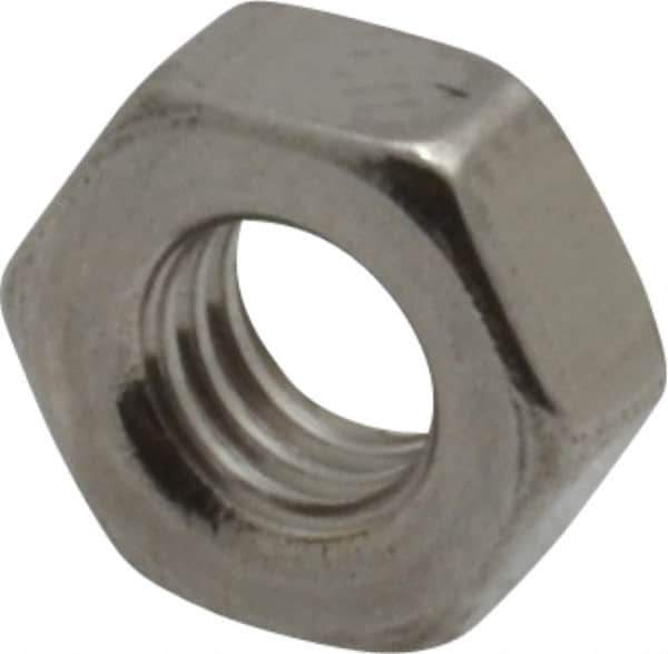 Value Collection - M4x0.70 Metric Coarse Stainless Steel Right Hand Hex Nut - 7mm Across Flats, 3.2mm High, Uncoated - Exact Industrial Supply