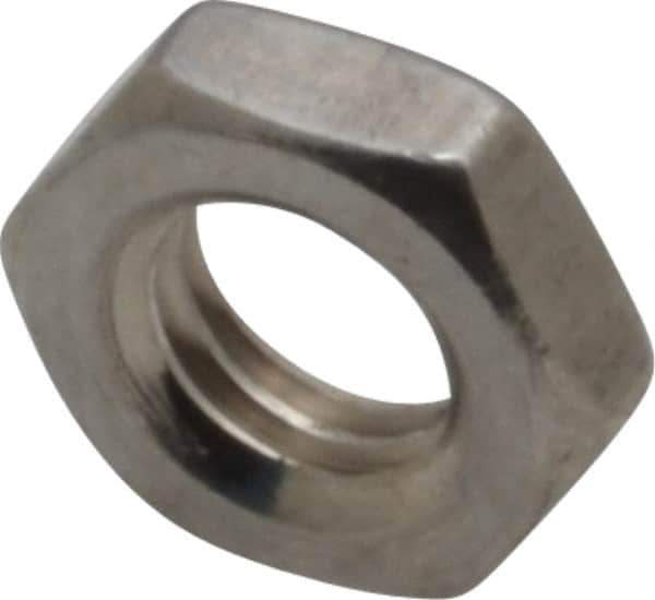 Value Collection - M5x0.80 Metric Coarse Stainless Steel Right Hand Hex Jam Nut - 8mm Across Flats, 2.7mm High, Uncoated - Exact Industrial Supply
