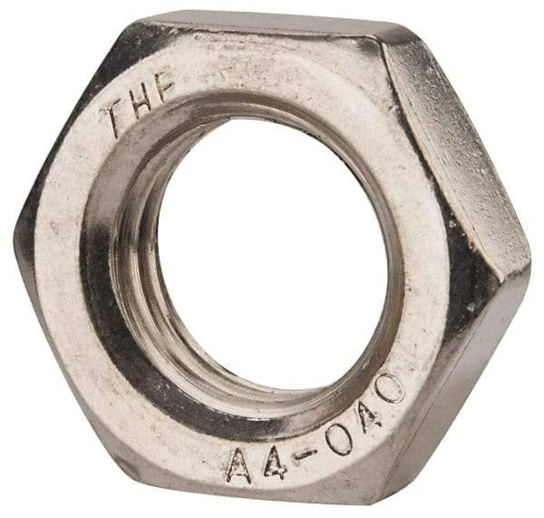 Value Collection - M24x3.00 Metric Coarse Stainless Steel Right Hand Hex Jam Nut - 36mm Across Flats, 12mm High, Uncoated - Exact Industrial Supply