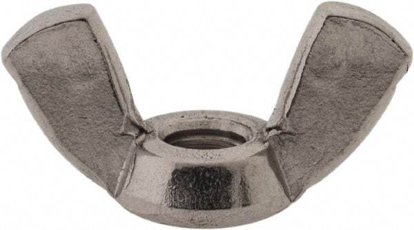 Value Collection - M6x1.00 Metric Coarse, Stainless Steel Standard Wing Nut - Grade 316, Austenitic Grade A4, 27.5mm Wing Span, 13.6mm Wing Span - Exact Industrial Supply