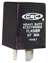 Value Collection - 3 Terminals, 1 to 7 Lamps, Heavy Duty Alternating Flasher - 60 to 120 Flashes per Min, 15 Amps per Side, 11 to 15 Volts - Exact Industrial Supply