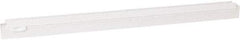 Vikan - 24" Rubber Blade Squeegee Refill - Double Edge, White, Plastic Holder - Exact Industrial Supply