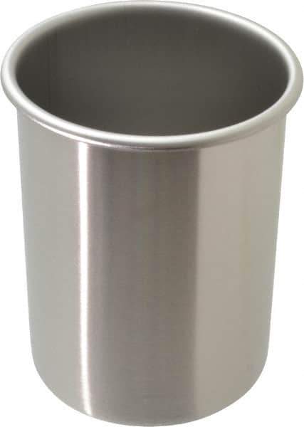 VOLLRATH - Round, Chrome Stainless Steel Food Storage Container - 5.8" High x 4.1" Wide - Exact Industrial Supply