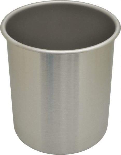 VOLLRATH - Round, Chrome Stainless Steel Food Storage Container - 8.6" High x 7.3" Wide - Exact Industrial Supply