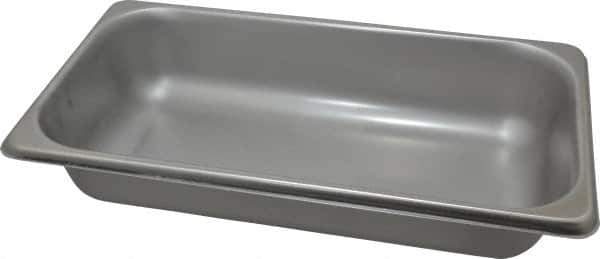 VOLLRATH - Rectangular, Chrome Stainless Steel Food Pan - 2-1/2" High x 6.9" Wide x 12.8" Long - Exact Industrial Supply