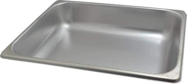 VOLLRATH - Rectangular, Chrome Stainless Steel Food Pan - 2-1/2" High x 10.4" Wide x 12.8" Long - Exact Industrial Supply