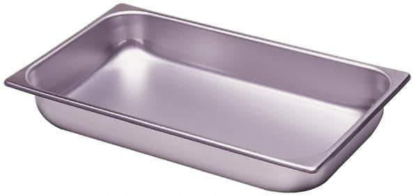 VOLLRATH - Rectangular, Chrome Stainless Steel Food Pan - 4" High x 4.3" Wide x 6.9" Long - Exact Industrial Supply