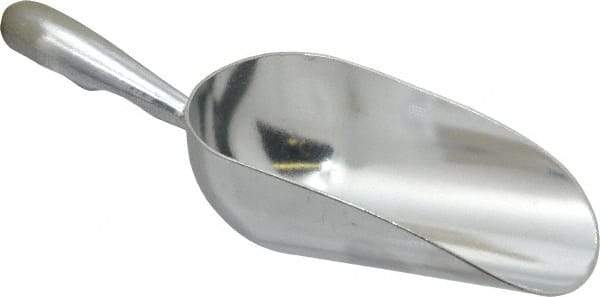VOLLRATH - 5 oz Silver Cast Aluminum Round Bottom Scoop - 2.4" Wide Bowl, 2-1/2" Handle Length, 7.1" OAL - Exact Industrial Supply