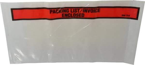 3M - 1,000 Piece, 10" Long x 5-1/2" Wide, Envelope - Packing List/Invoice Enclosed, Orange Top Border - Exact Industrial Supply