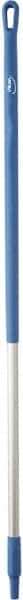 Vikan - 51 x 1-1/4" Aluminum Squeegee Handle - European Threaded Connection, Blue - Exact Industrial Supply