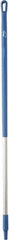 Vikan - 51 x 1-1/4" Aluminum Squeegee Handle - European Threaded Connection, Blue - Exact Industrial Supply