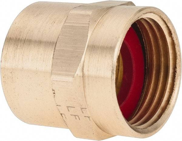 ANDERSON METALS - 3/4 FGHT & 3/4 FPT Garden Hose Female x FIP - Lead Free Brass, Female Hose to Female Pipe Connector - Exact Industrial Supply
