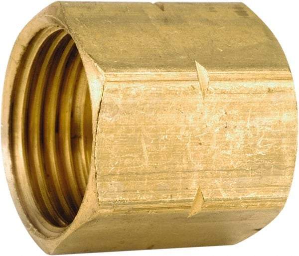 ANDERSON METALS - 3/4 GHT Garden Hose Female Union - Lead Free Brass, Female Hose to Female Hose Connector - Exact Industrial Supply