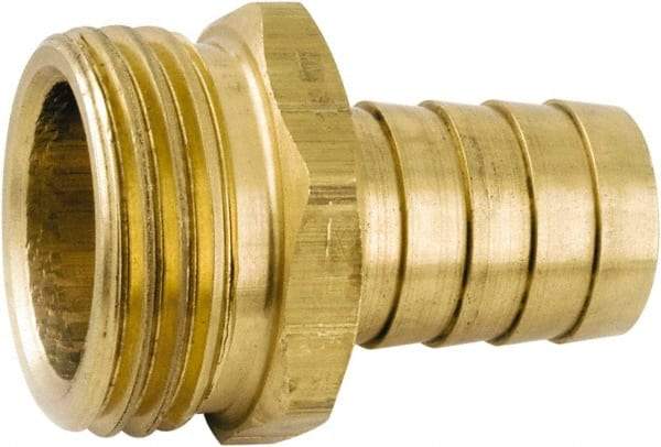 ANDERSON METALS - 3/4 GHT Garden Hose Barb x Male - Lead Free Brass, Male Hose to Barb Connector - Exact Industrial Supply