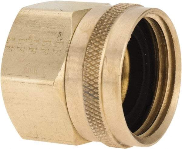 ANDERSON METALS - 3/4 FGHT & 3/4 FPT Garden Hose Female x FIP Swivel - Lead Free Brass, Female Hose to Female Pipe Swivel Connector - Exact Industrial Supply