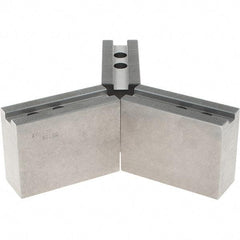 Abbott Workholding Products - 1.5mm x 60° Serrated Attachment, Square Soft Lathe Chuck Jaw - 3 Jaws, Steel, 63/64" Btw Mount Hole Ctrs, 4" Long x 1-1/2" Wide x 3" High, 0.5512" Groove, 0.4724" & 12mm Fastener - Exact Industrial Supply