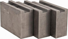 Abbott Workholding Products - 1.5mm x 60° Serrated Attachment, Square Soft Lathe Chuck Jaw - 3 Jaws, Steel, 1.1811" Btw Mount Hole Ctrs, 4-1/2" Long x 1-1/2" Wide x 3" High, 0.6299" Groove, 0.4724" & 12mm Fastener - Exact Industrial Supply