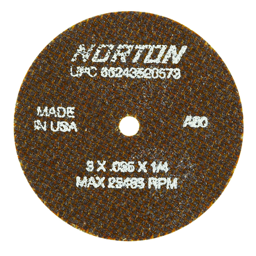 8 x .035 x 5/8" - A60-OBNA2 - Gemini Resin Bond Reinforced Cut-Off Wheel - Exact Industrial Supply