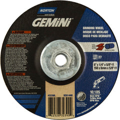 6 × 1/4 × 5/8 - 11″ Gemini Grinding Wheel A 24 S Type 27 - Exact Industrial Supply