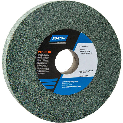 6″ × 3/4″ × 1-1/4″ 39C Toolroom Wheel Type 01 Straight 60 Grit Silicon Carbide - Exact Industrial Supply