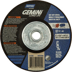 5″ × 3/32″ × 5/8″-11 Gemini Non-Woven Depressed Center Wheel Type 27 24 Grit - Exact Industrial Supply