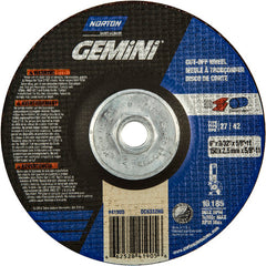6″ × 3/32″ × 5/8″-11 Gemini Non-Woven Depressed Center Wheel Type 27 24 Grit - Exact Industrial Supply