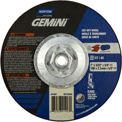 7″ × 3/32″ × 5/8″-11 Gemini Non-Woven Depressed Center Wheel Type 27 24 Grit - Exact Industrial Supply