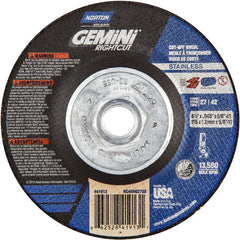 4-1/2″ × 0.045″ × 5/8″-11 Gemini Non-Woven Depressed Center Wheel Type 27 24 Grit - Exact Industrial Supply