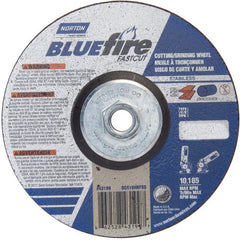 6 × 1/8 × 5/8 - 11″ BlueFire INOX/SS Fast Cut Grinding Wheel ZA 30 U Type 27 - Exact Industrial Supply