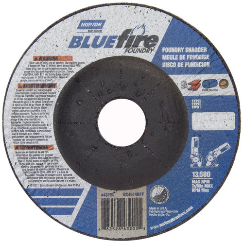 4-1/2″ × 1/4″ × 7/8″ BlueFire Non-Woven Depressed Center Wheel Type 27 - Exact Industrial Supply