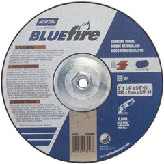 9 × 1/4 × 5/8 - 11″ BlueFire Grinding Wheel ZA 24 S Type 27 - Exact Industrial Supply