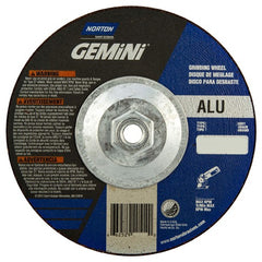 7″ × 1/4″ × 5/8″-11 Gemini Non-Woven Depressed Center Wheel Type 27 24 Grit - Exact Industrial Supply