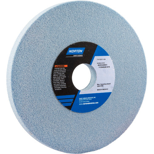 7″ × 1/2″ × 1-1/4″ Gemini Toolroom Wheel Type 01 Straight 60 Grit Aluminum Oxide - Exact Industrial Supply