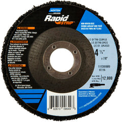 4-1/2 × 7/8″ Bear-Tex Rapid Strip Non-Woven Depressed Center Disc Silicon Carbide Extra Coarse Grit Type 27 - Exact Industrial Supply
