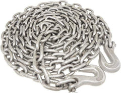 Value Collection - 3/8" Welded Tie Down Chain - 5,400 Lb Capacity, Grade 40, Self-Colored Finish - Exact Industrial Supply