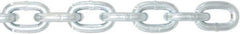 Value Collection - 3/8" Welded High Test Chain - 5,400 Lb Capacity, Grade 40, 75' Long, Zinc Plated Finish - Exact Industrial Supply