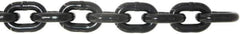 Value Collection - 9/32" Welded Alloy Chain - 3,500 Lb Capacity, Grade 80, 25' Long, Black Lacquer Finish - Exact Industrial Supply