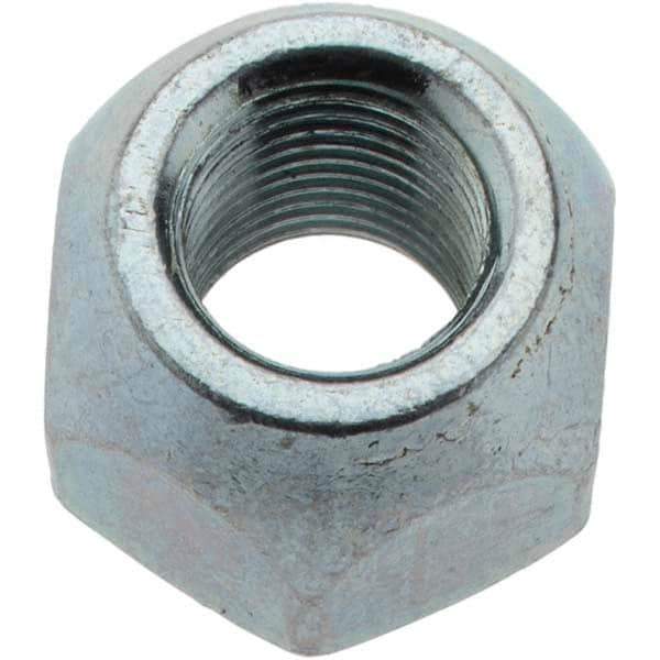 Value Collection - M12-1.25 Zinc Finish Wheel Nut - 21mm Hex, 16mm Overall Length, 60° Seat Angle - Exact Industrial Supply