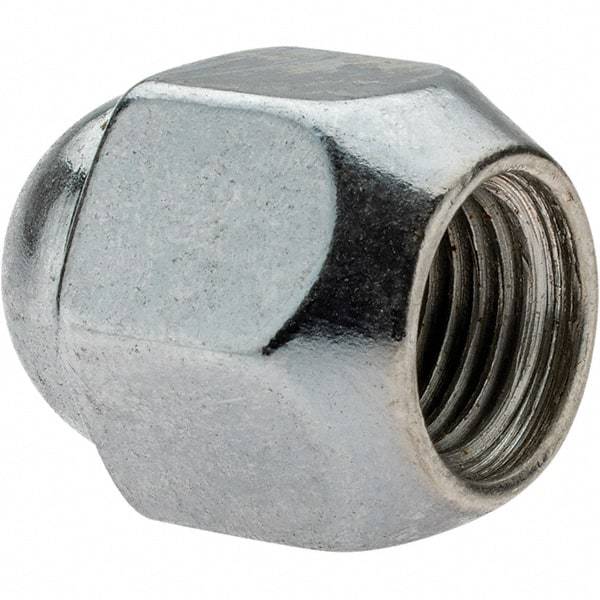 Value Collection - M12-1.25 Chrome Finish Wheel Nut - 19mm Hex, 25mm Overall Length, 60° Seat Angle - Exact Industrial Supply