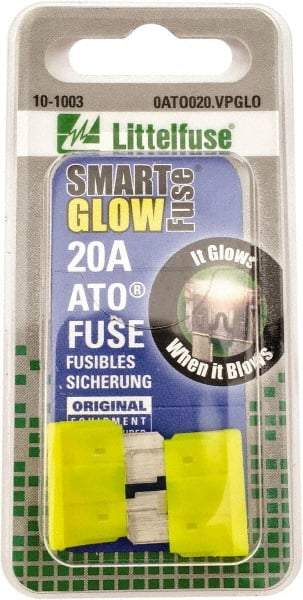 Value Collection - 20 Amp, Automotive Fuse - Yellow, Littlefuse ATO020 - Exact Industrial Supply