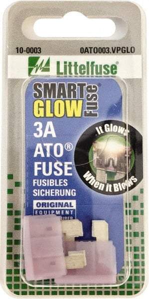 Value Collection - 3 Amp, Automotive Fuse - Violet, Littlefuse ATO003 - Exact Industrial Supply